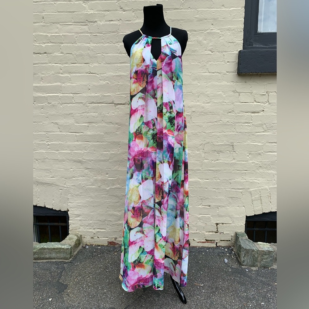Maggy London Floral Halter Sz 6